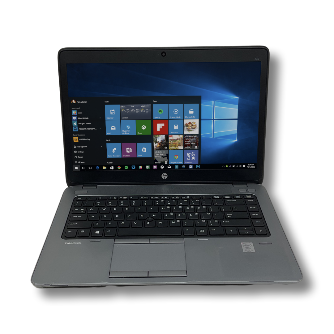 HP EliteBook 840 G2 Laptop 14" HD i5-5300U Intel Graphics HD 5500 8GB RAM 256GB SSD Windows 10 Pro
