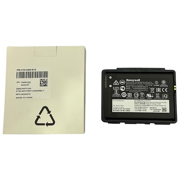 NEW OEM 318-055-012 Honeywell Replacement Battery for CT5O / CT60 / CT60XP